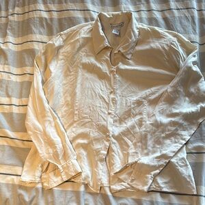 Anna And Frank Cream Lightweight Silk Shirt